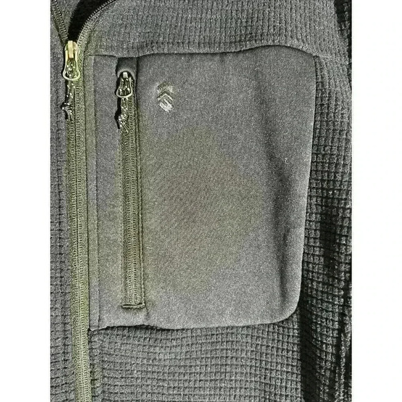 Free Country Fleece Men's Small Dark Navy-Blue Sweater Jacket Full Zip 3 Pockets - Picture 2 of 6